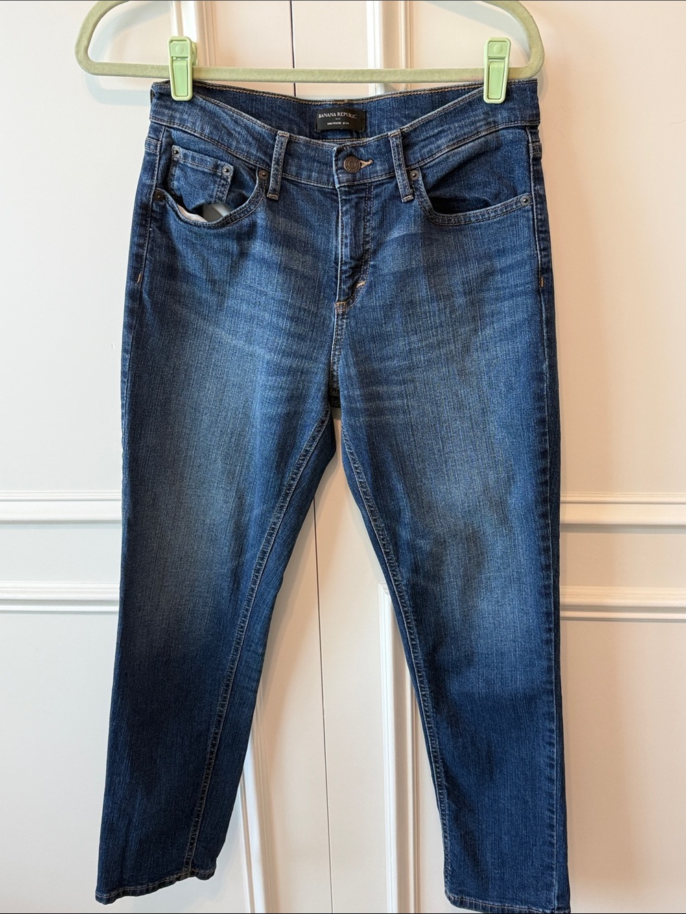 Banana Republic Dark Blue Cropped Slim Jeans